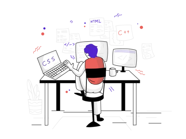 Person richtet WordPress Plugin auf Laptop ein