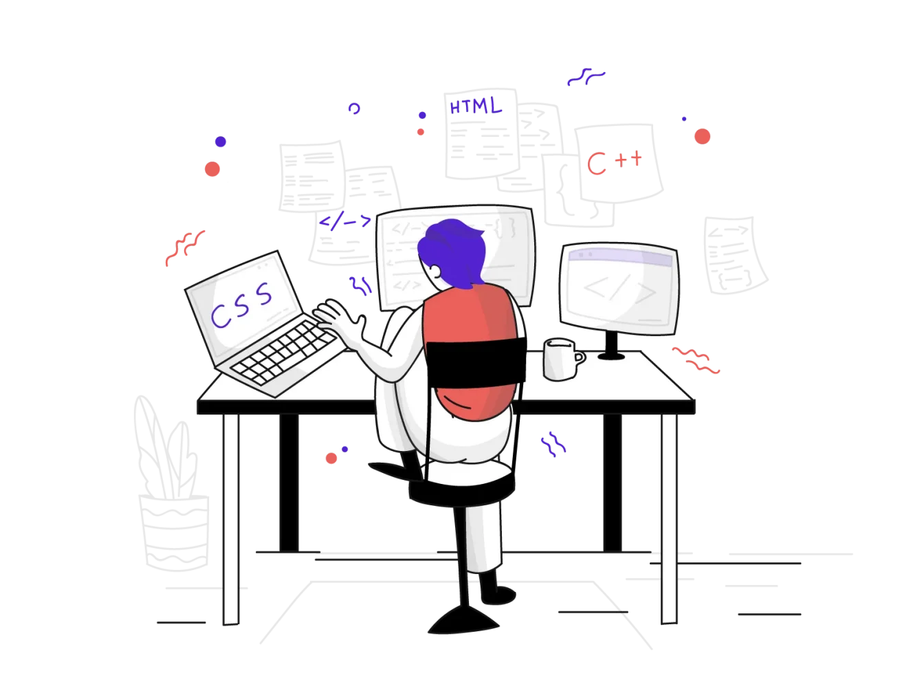 Mann Entwickelt Webseite - Saticon Webentwicklung, Softwareentwicklung, PHP, Programmierung